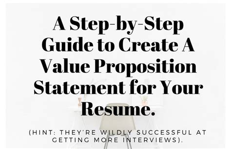 step  step guide  creating   proposition statement