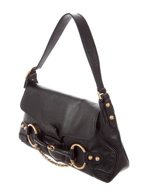 gucci leather horsebit bag handbags guc  realreal