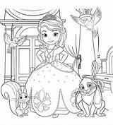 First Sofia Coloring Pages Printable Getdrawings Sophia sketch template