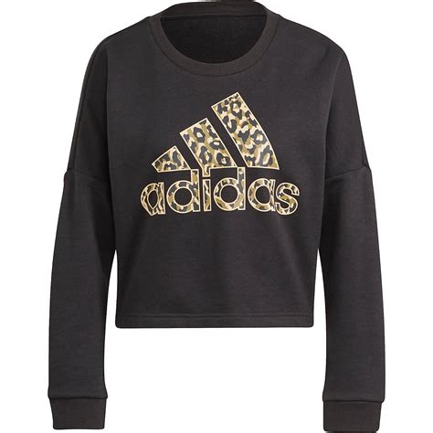adidas womens leopard graphic sweatshirt academy