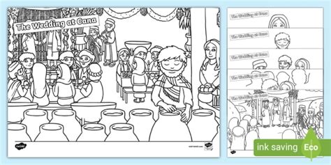 bible story   wedding feast  cana colouring sheets