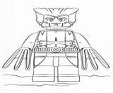 Coloring Pages Lego Wolverine Heroes Super Printable Info sketch template