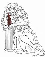 Aphrodite Coloring Chocolate Drawing Sketches Color Template Sketch sketch template