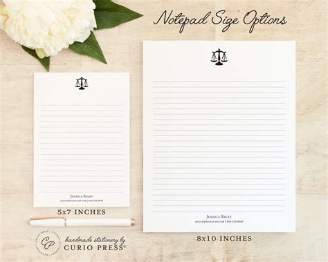 Personalized Notepad Justice Notepad Stationery Etsy