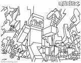 Minecraft Roblox Coloring Pages Kids Printable Color Getcolorings Getdrawings Print sketch template