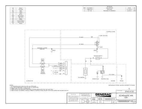 generator wiring diagram  wiring draw  schematic