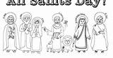 Saints Catholic Pages Coloring Souls Printable Kids Happy Template Colouring Celebrating Looktohimandberadiant Sheets Bible sketch template