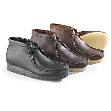 mens clarks leather wallabee boots  casual shoes  sportsmans guide