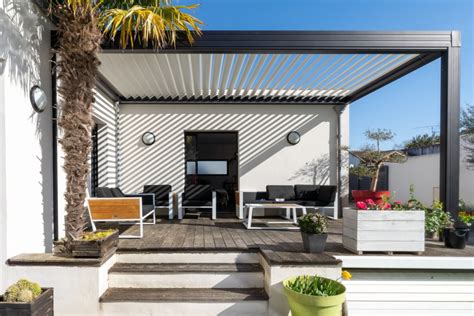 retractable pergola shade adds privacy  character   outdoor