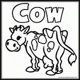 Cow Coloring Pages Printable Kids Cows Farm Animal Printables Colouring Head Print Cartoon Word Clipart Simple Template Cliparts Color Library sketch template