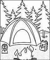 Coloring Tent Camping Pages Color Getdrawings sketch template