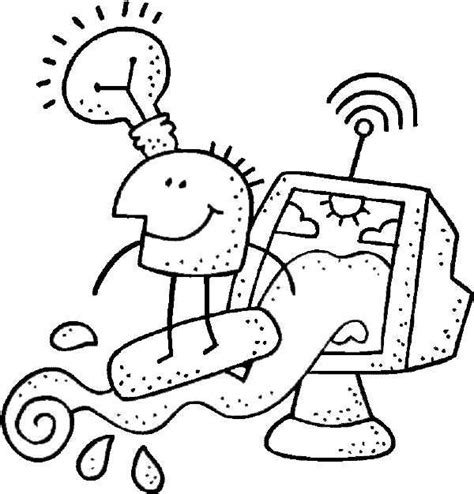 cute computer coloring surfin  net computer coloring pages