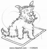 Dog Rug Scottie Clipart Coloring Cartoon Outlined Drawing Picsburg Drawings Clip Vector Scottish Colouring Line Terrier Clipartof Graphics Dogs Pages sketch template