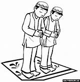 Islamic Coloring Praying Pages Kids Ramadan Islam Muslim Color Cartoon Crafts Studies Prayer Colouring Arabic Salat Activities صلاه Thecolor Alphabet sketch template