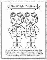 Wright Brothers Coloring History Wilbur Activities Stem Technology Poster Orville Kids Biography Grade Project Interactive Kindergarten Activity Teachers 4th Notebook sketch template
