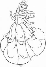 Princess Coloring Belle Pages Print sketch template