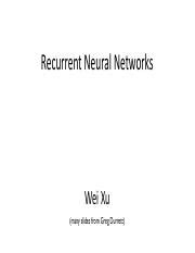 lec nndfpdf recurrent neural networks wei xu    greg durrett administrivia