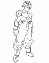 Saiyan Goku Gohan Gogeta Coloringhome Dbz Vegito Ssj4 Buu Ausmalbild sketch template