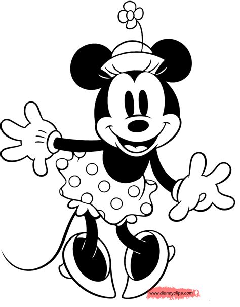 classic minnie mouse coloring pages  disney coloring book