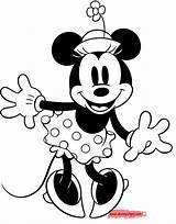 Minnie Coloring Classic Mouse Pages Disney Cheerful Disneyclips Funstuff sketch template