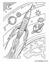 Rocketship sketch template