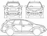 Nissan Murano Blueprints Suv 2008 Blueprint Clipart Clipground Car sketch template