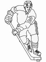 Coloring Hockey Pages Sports Print Easily sketch template