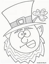 Coloring Pages Leprechaun Face Patricks St Getdrawings Getcolorings sketch template