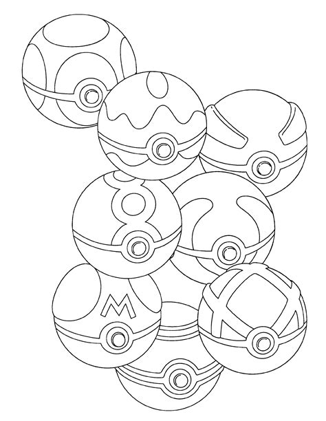 pokeball coloring pages   worksheets