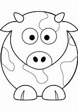 Coloring Pages Cow Cattle Printable Color Clipart Clip Sheet sketch template