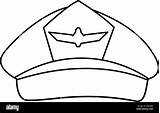 Hat Cap Aviator Pilots Insignia Airline Alamy sketch template