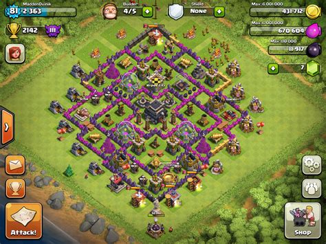 clash  clans base strategy town hall