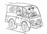 Coloring Pages Gadget Inspector Car Printable Choose Board Cartoon sketch template