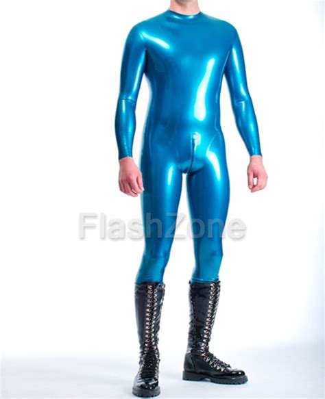 Popular Blue Latex Suit Buy Cheap Blue Latex Suit Lots From China Blue