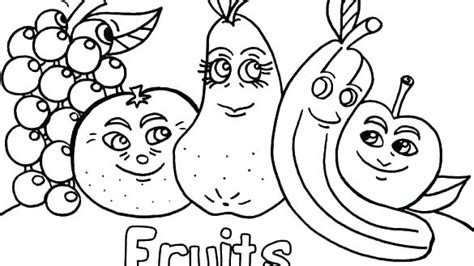 printable fruits  vegetables coloring pages  getcoloringscom