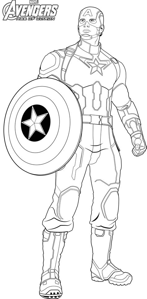 drawings captain america superheroes page  printable coloring pages