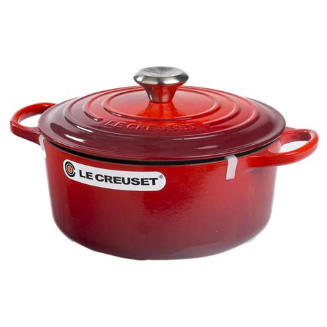 Le Creuset Round Casserole Dish Red 24 Cm Pc Flatware Kitchen