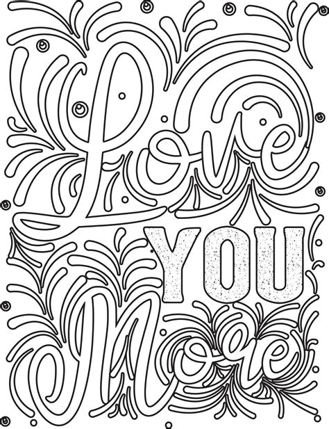 love   motivational quotes coloring page coloring book design