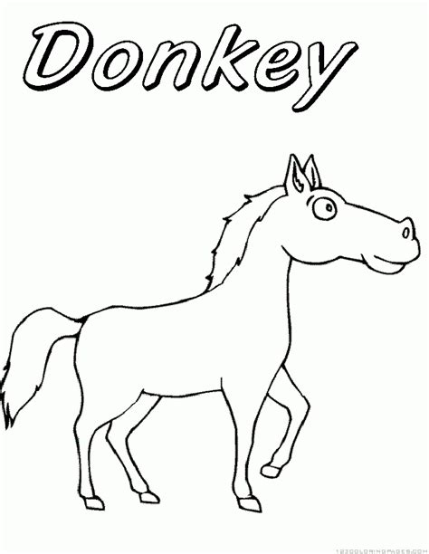 donkey coloring pages part