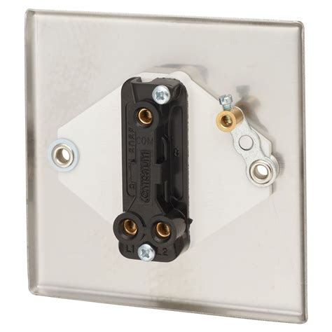contactum   gang   light switch brushed steel  white insert electricaldirect