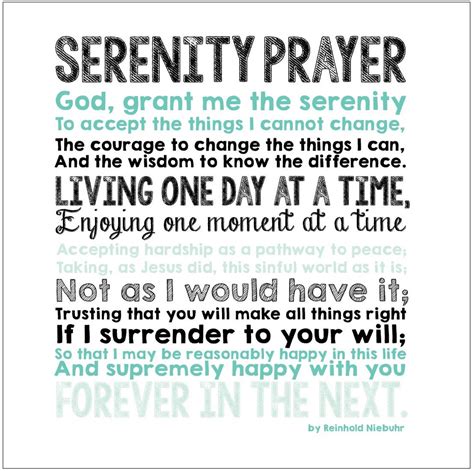 serenity prayer print custom  color etsy