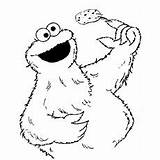 Cookie Monster Coloring Pages Printable Funny Toddler Cute Will sketch template