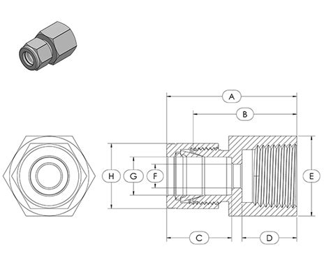 compression fitting specifications fcc female connector