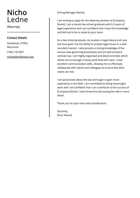attorney cover letter   guide