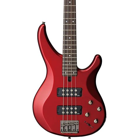yamaha trbx  string electric bass candy apple red rosewood fretboard musicians friend