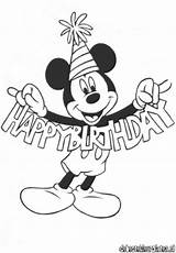 Mickey Birthday Mouse Coloring Pages Happy Printable Azcoloring Minnie Party sketch template