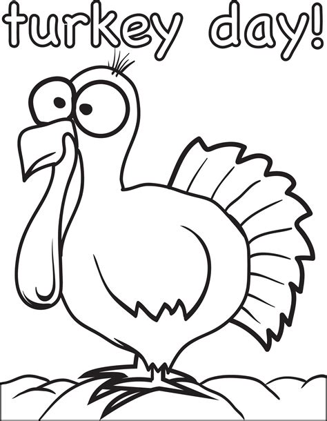 printable thanksgiving turkey coloring page  kids   turkey