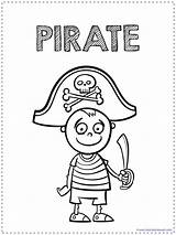 Kids Costume Coloring Pages Color Just Pirate sketch template