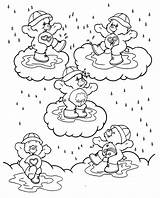 Coloring Rainy Care Bears Pages Printable sketch template