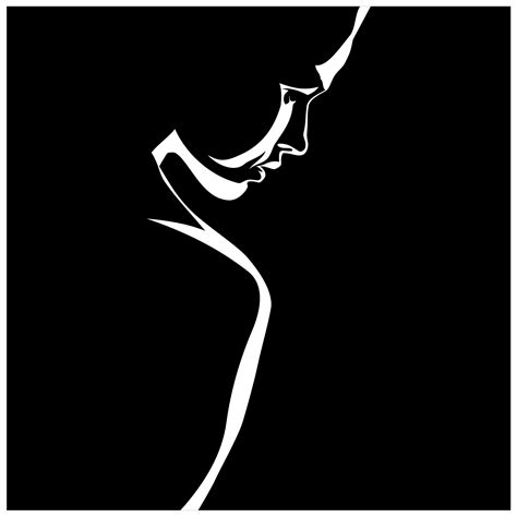 vector    woman silhouette  black